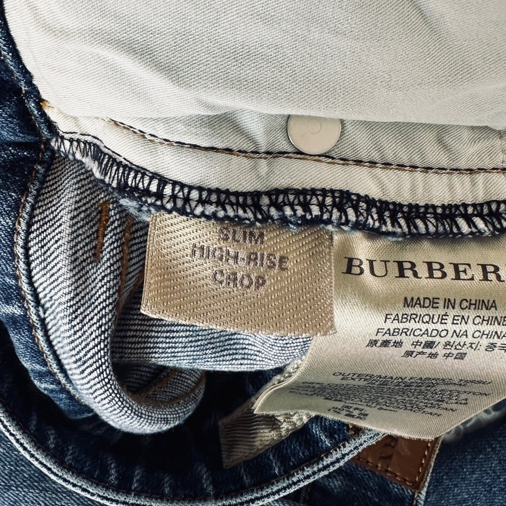 Burberry Brit Slim High Rise Ankle Jeans Womens Size 30 Blue designer denim - Picture 9 of 11